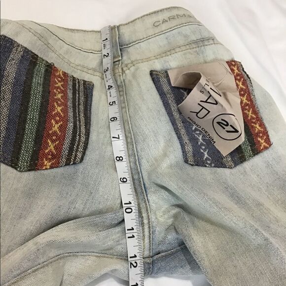 LF Tapestry Low Rise Bell Bottom Flare Leg Jeans New Size 27 - Picture 8 of 13